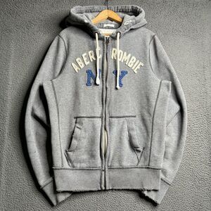 Vintage Abercrombie Fitch Muscle Fit Full Zip Hoodie Mens Large Y2K New York